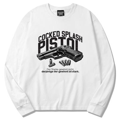 Seupeullaesikodeu Long Sleeve White - Cocked Pistol