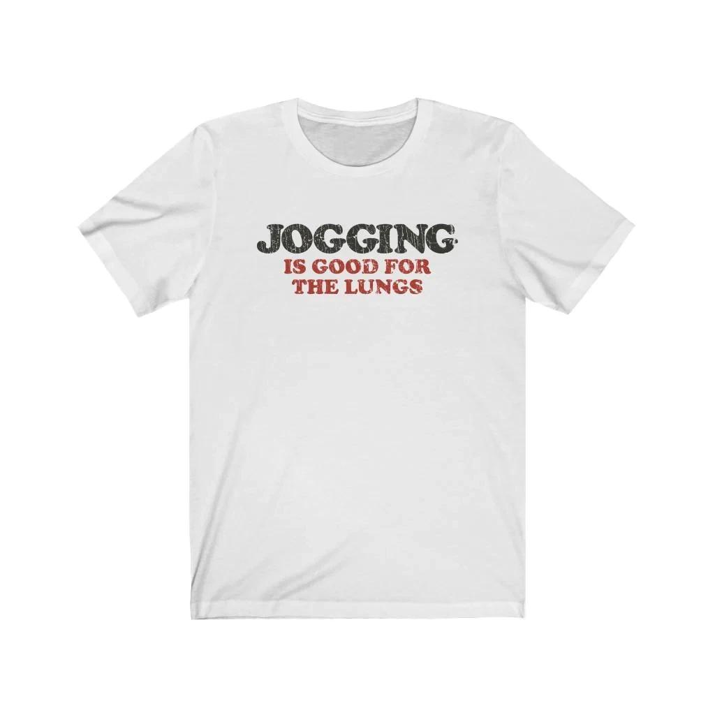 

Jogging is Good For The Lungs 1975 Vintage Men s T shirt 4XL