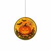 Warm Yellow Glow Pumpkin Hanging Lamp Ghost Silhouette Light  Holiday House Decoration