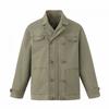 Unisex Vintage Streetwear Double-Breasted Workwear Jacket Cotton Blend Loose Fit Outerwear
