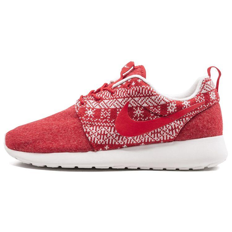 

Женские кроссовки Nike Roshe One Christmas Sweater красный белый-черный-средне-коричневый 685286-661