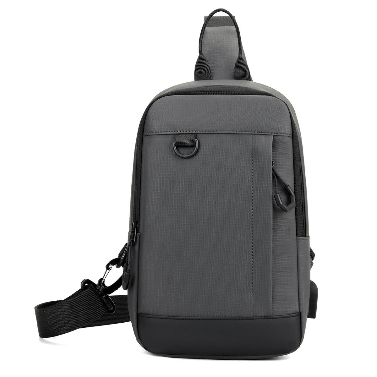 

Новая модная наплечная сумка большой вместимости мужская нагрудная сумка для спорта на открытом воздухе многофункциональный рюкзак-мессенджер серый