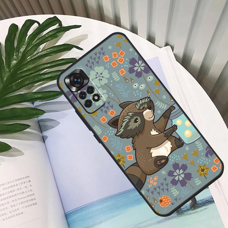 Funny little raccoon Funda For Xiaomi Redmi Note 13 10 11 12 14 15 Pro Plus Case For Redmi 15C 12C 13C 14C 10C 15