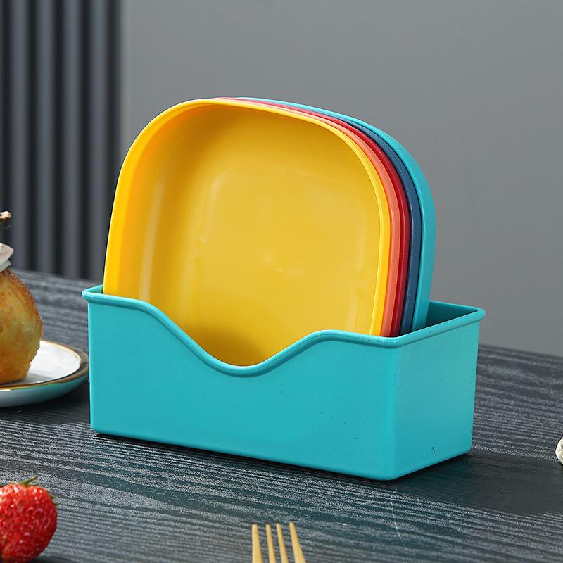 Spit Bone Plate Household Food Grade Fruit Plate Light Luxury High-End Dining Table Garbage Bone Plate Desktop Fruit Snack Fruit Plate