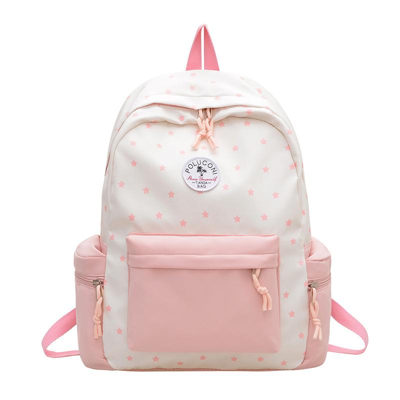Schoolbag niche design simple versatile backpack junior high school college student high value schoolbag sweet and cute commuter backpack