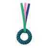 Pet Chewing Toy Donut Shape Toy with Woven Oxford Fabric Cotton Rope for Teeth Grinding Cleaning Massage Safe Braided Tug Toy for Dogs