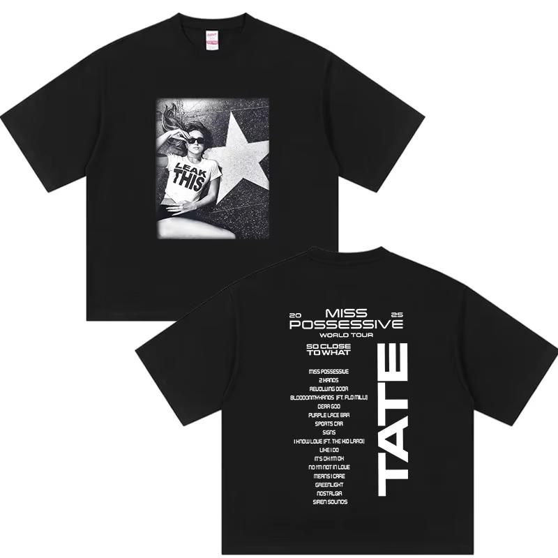 

Tate McRae So Close To What Album 2026 Print Tshirts Unisex Women Vintage Casual Fashion T Shirt pure Cotton Tshirt Streetwear L