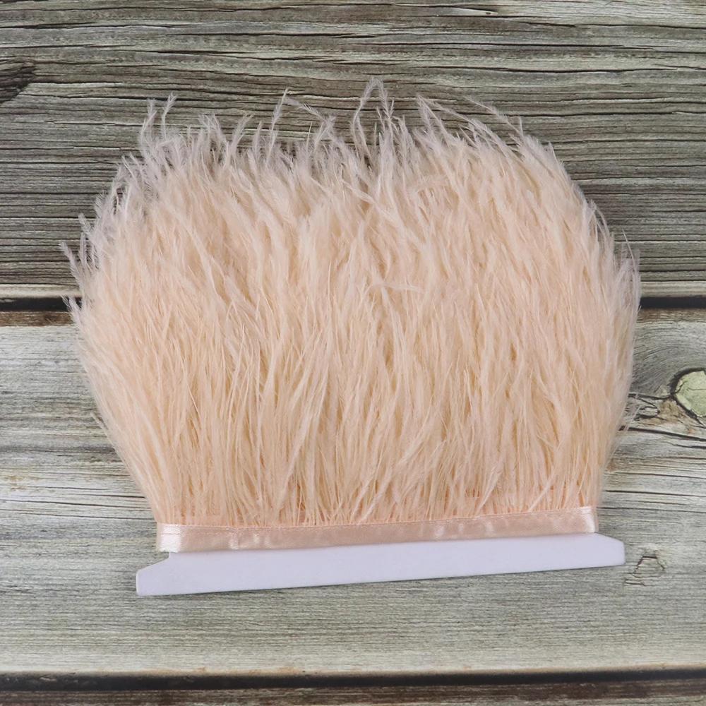 Feather10Meters 8-10cm Natural Ostrich Feather Trims for Needlework and Handicraft Plume Ribbon Fringe Skirt Decoration