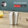 Abay 304 Edelstahl Trinkbecher mit Diamantstruktur (2er Set)