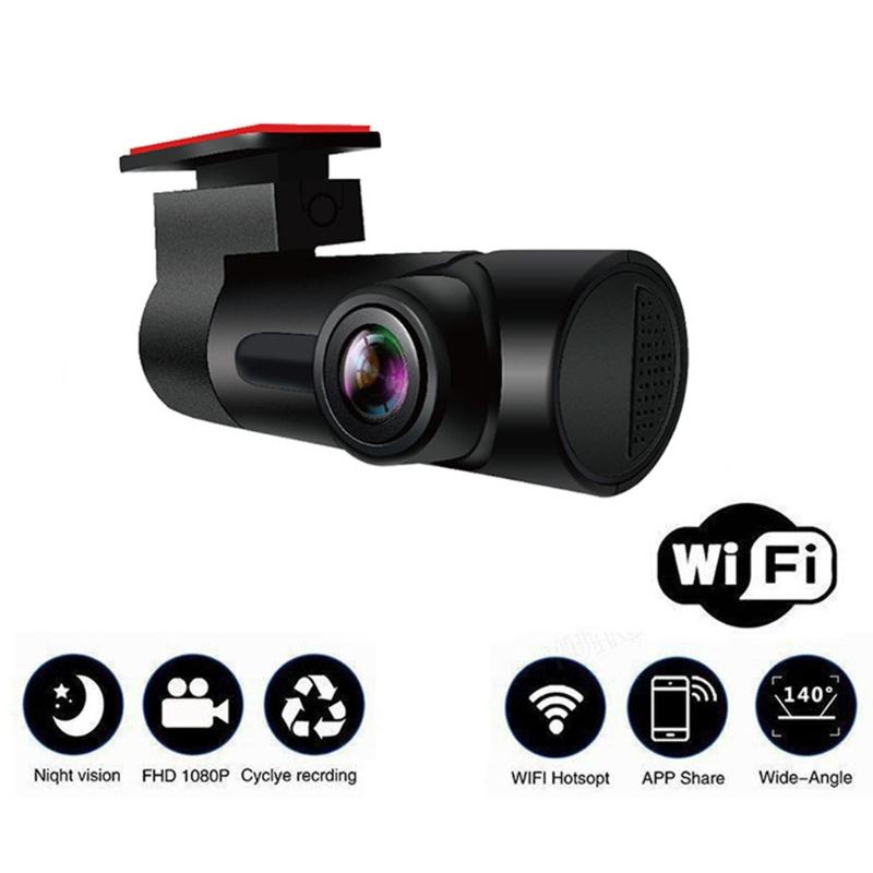 1080P 140° Wide Angle Car Rearview Video Dash Cam Recorder Camera G-Sensor Park Monitor Loop Recording Motion Detection