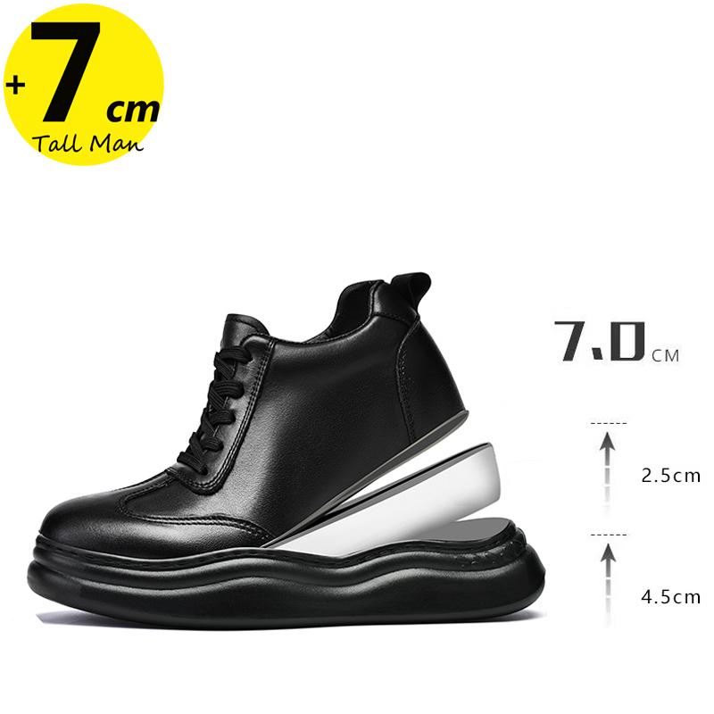 Buty podwyższające dla mężczyzn Męskie Buty podwyższające Wkładka zwiększająca wzrost 6 cm Rekreacja Moda Sport Plus Size 37-45