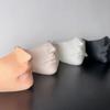 Hand-Painted Half Face Mask Vintage Cosplay Mask Trendy White Mask  Male