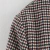 Spring 2025 European & American Women's Fashion Suit: Blazer & Houndstooth Pleated Skirt Set