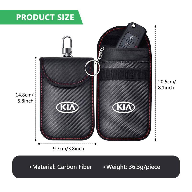 AEK4   Portable Leather Car Key Protective Case Key Organizer Bag Badge Accessories For KIA K5 K2 Rio Optima Sportage Venga Sorento