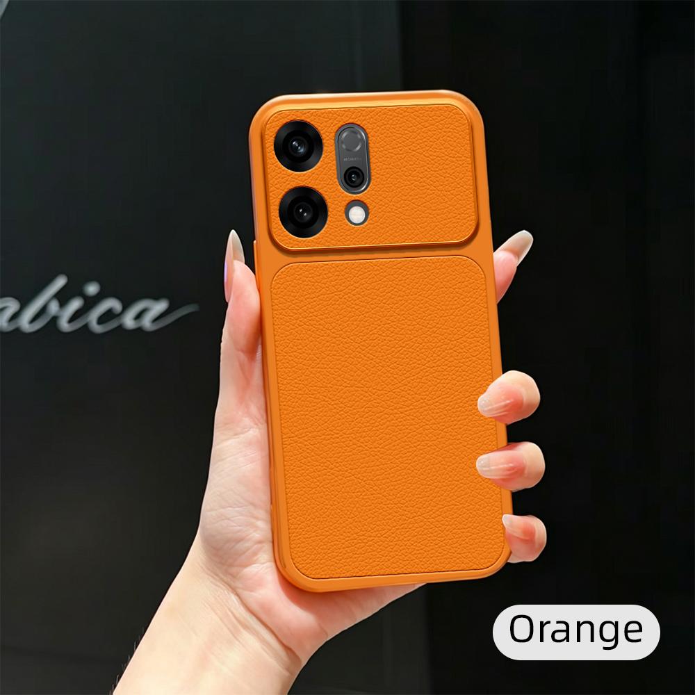 Phone Case For OPPO Reno 14 14F 13 13F 11 12 12F 11F 10 Pro Plus Coque Candy PU Lambskin Camera Protection Soft Back Cover