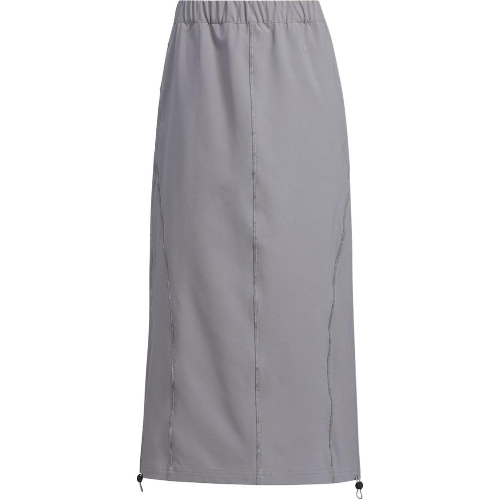 Adidas Fustl W P Skirt Solid Color Fashion Soft Comfortable Casual Long Skirt Women Skirts Gray JM6215