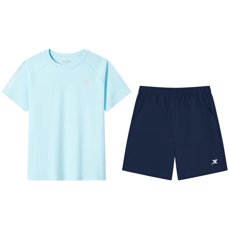 

XTEP Kids Unisex Big Letter Print Short Sleeve Knit Set 160