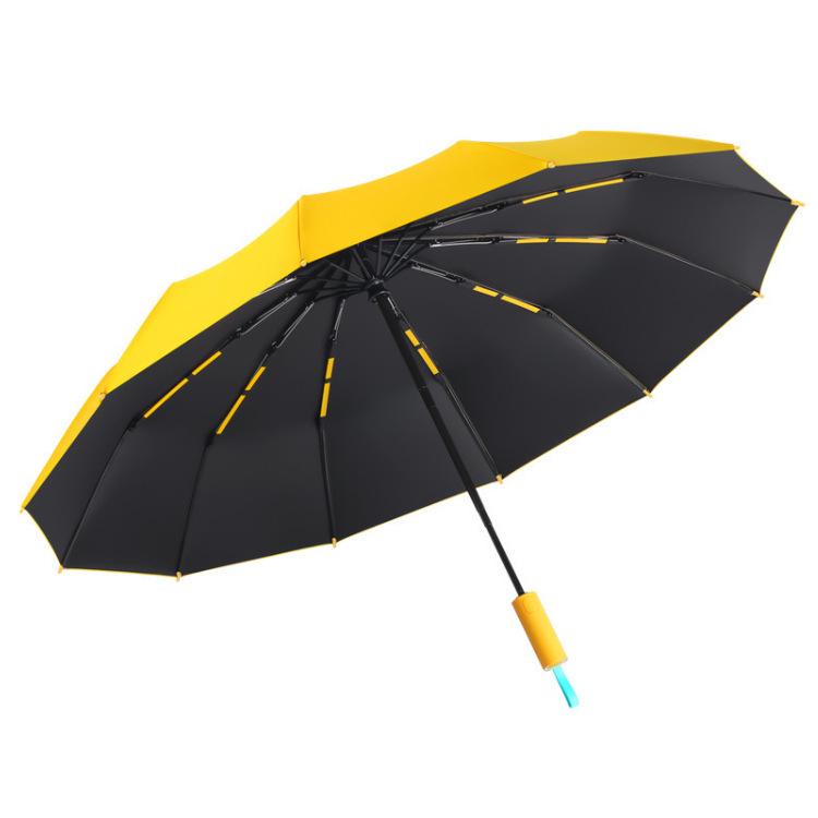 72-Bone Automatic Large Sunshade Umbrella: Durable Parasol for Women and Men, Ideal for Sunny and Rainy Days.