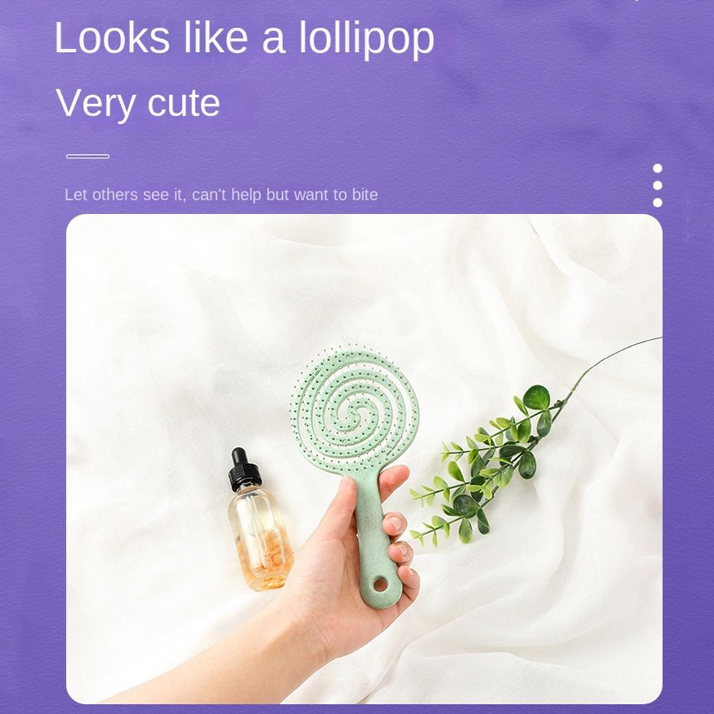 Mosquito Coil  Shape Lollipop Shape Barber Comb Macaron Scalp Massage Comb  Girl