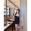 Spice Girl Low-cut Deep V-neck Sexy Suspender Dress Women's Summer Base Temperament Waist and Thin Hip Skirt