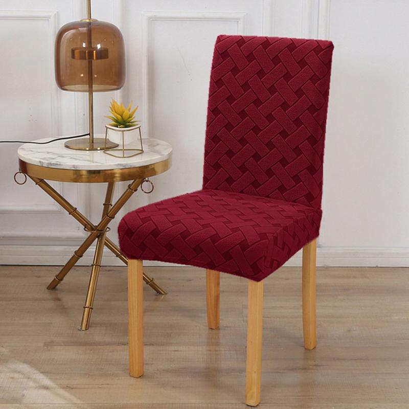 Stripe Jacquard Kitchen Room Chair Covers Stretch Elastic Soft Chair Slipcover For Dining Room