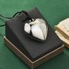 Silver Premium Heart Pendant Necklace Stylish Long Chain Accessory For Fashion Lovers