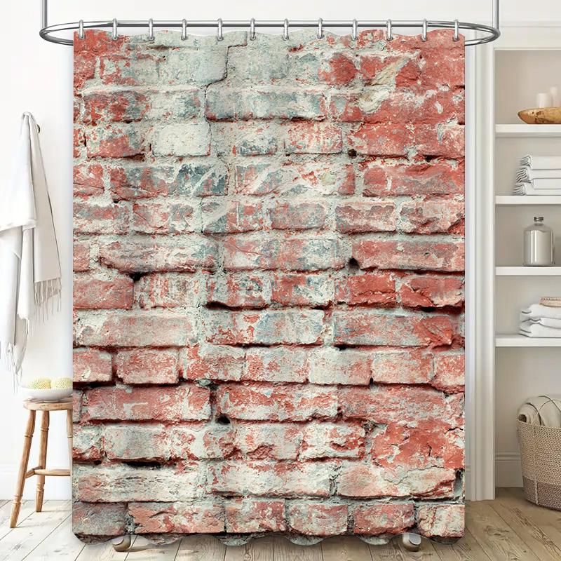 Plaid Shower Curtain Bathroom Decor Waterproof Bath Mat Home Decoration Modern Style Fashion Print (Black/White/Grey) 350cm X 18