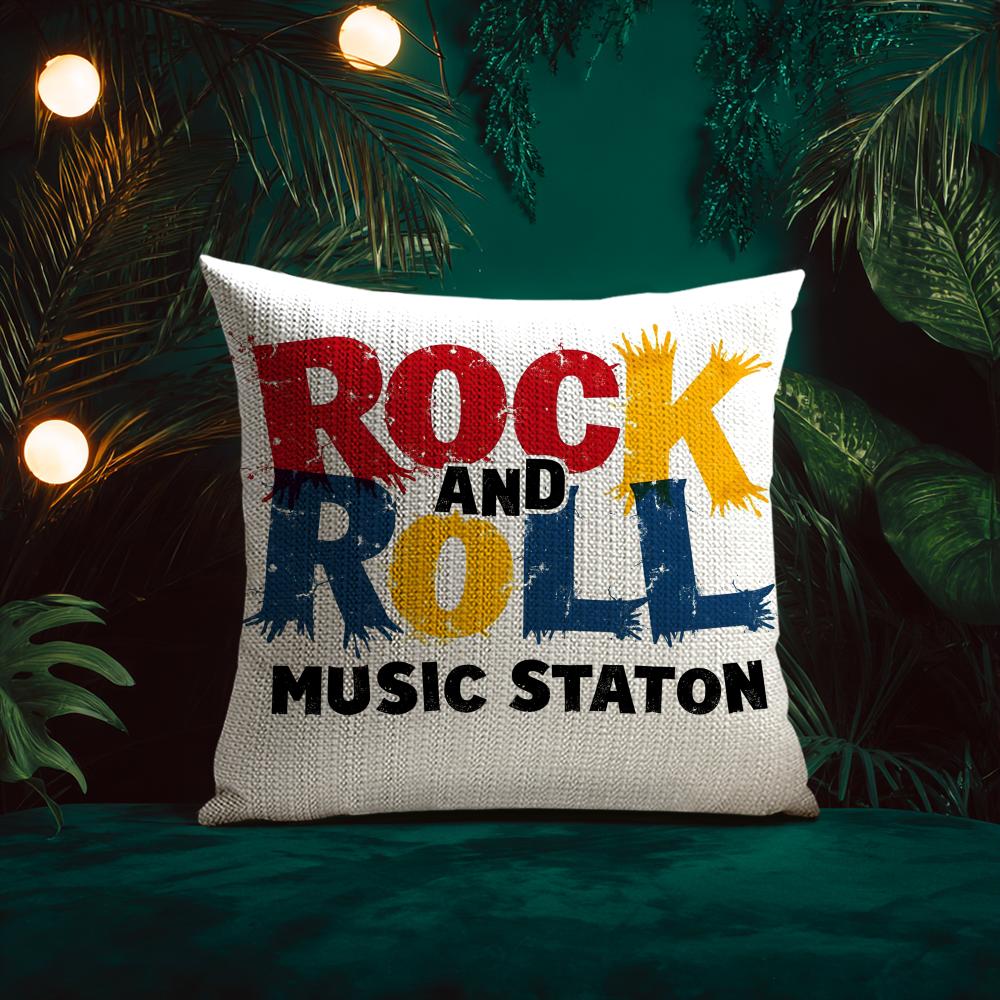 

Retro American Style Letter Printing Cushion Cover Silky elegant Comfort Sofa Bed Invisible zipper Beach pillowcase 30x30 cm