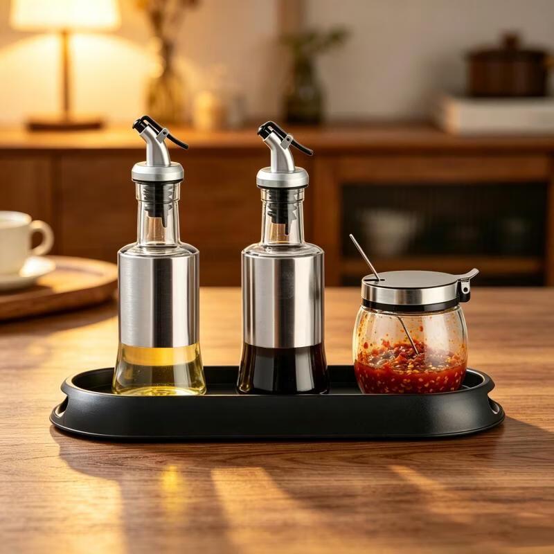 

Glass Desktop Spice Jar & Bottle Set