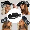 Rhinestone Woman Men Cowboy Hat for Christmas Elegant Ladies Prom Party Hat