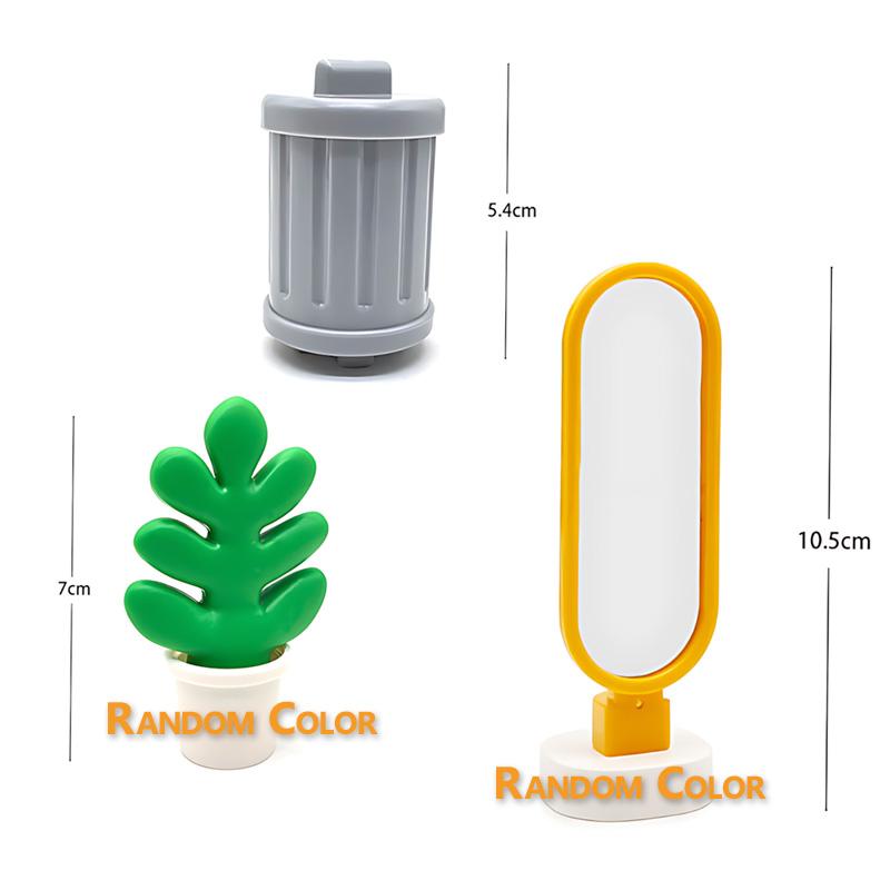 Duży Klockowy Mini Mebelki Domek do Zabawy Kompatybilne Akcesoria Duploed Części do Montażu Zabawki Dla Dzieci