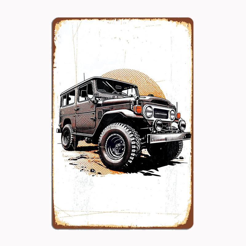 Classics Car Series Best Land Cruiser 4wd Retro Poster Metal Sign Garage Club Indoor Room Wall Decor Custom Tin Home Decor