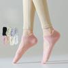 5 Pairs Cotton Silicone Non-slip Yoga Socks Boneless One-piece Mechanism Backless Mesh Short Socks Indoor Anti-odour Sports Socks