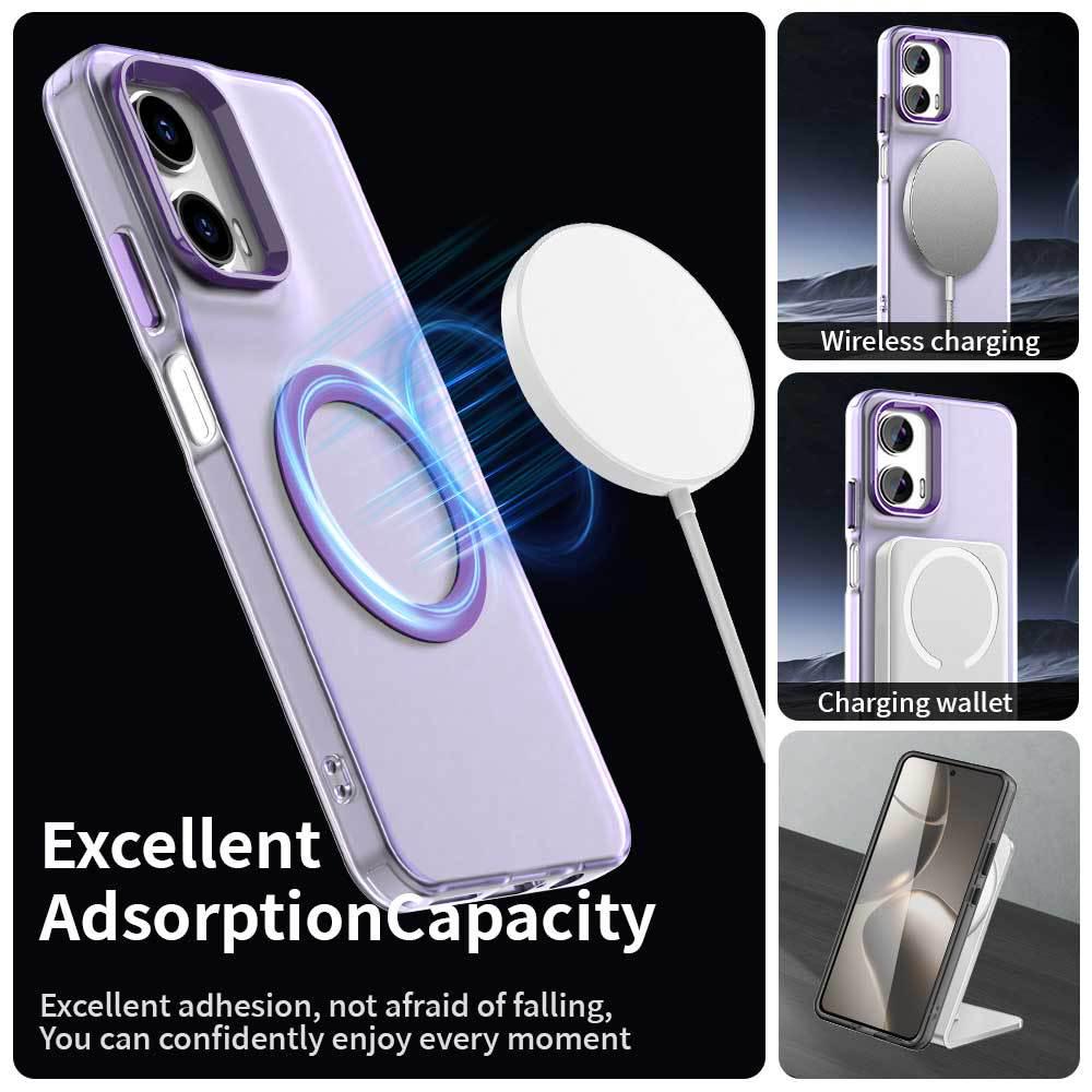 Frosted Magnetic Phone Case for Motorola MOTO Edge 60 Fusion & G86, Cross-border Compatible with S50 & G56.
