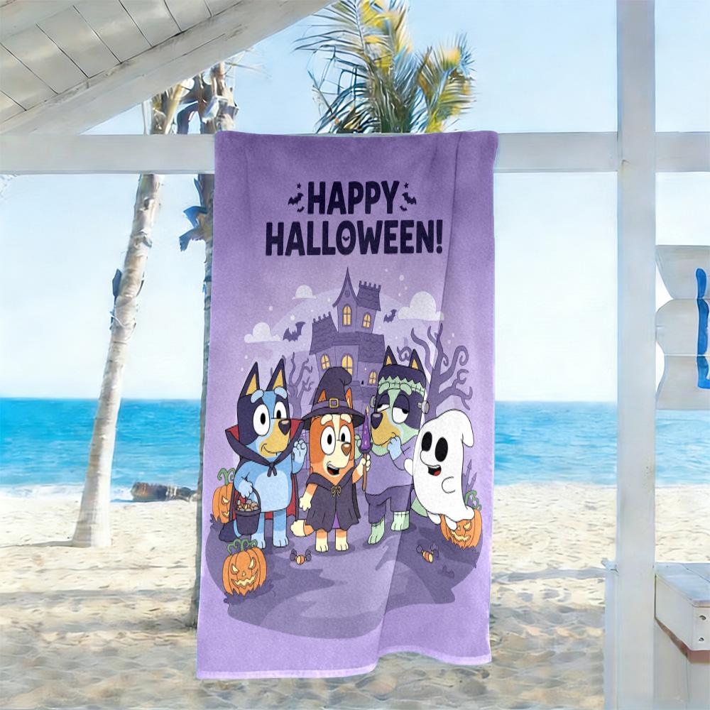Halloween Trick Treat Beach Towel High Absorbency & Quick-Dry Comfortable Lightweight