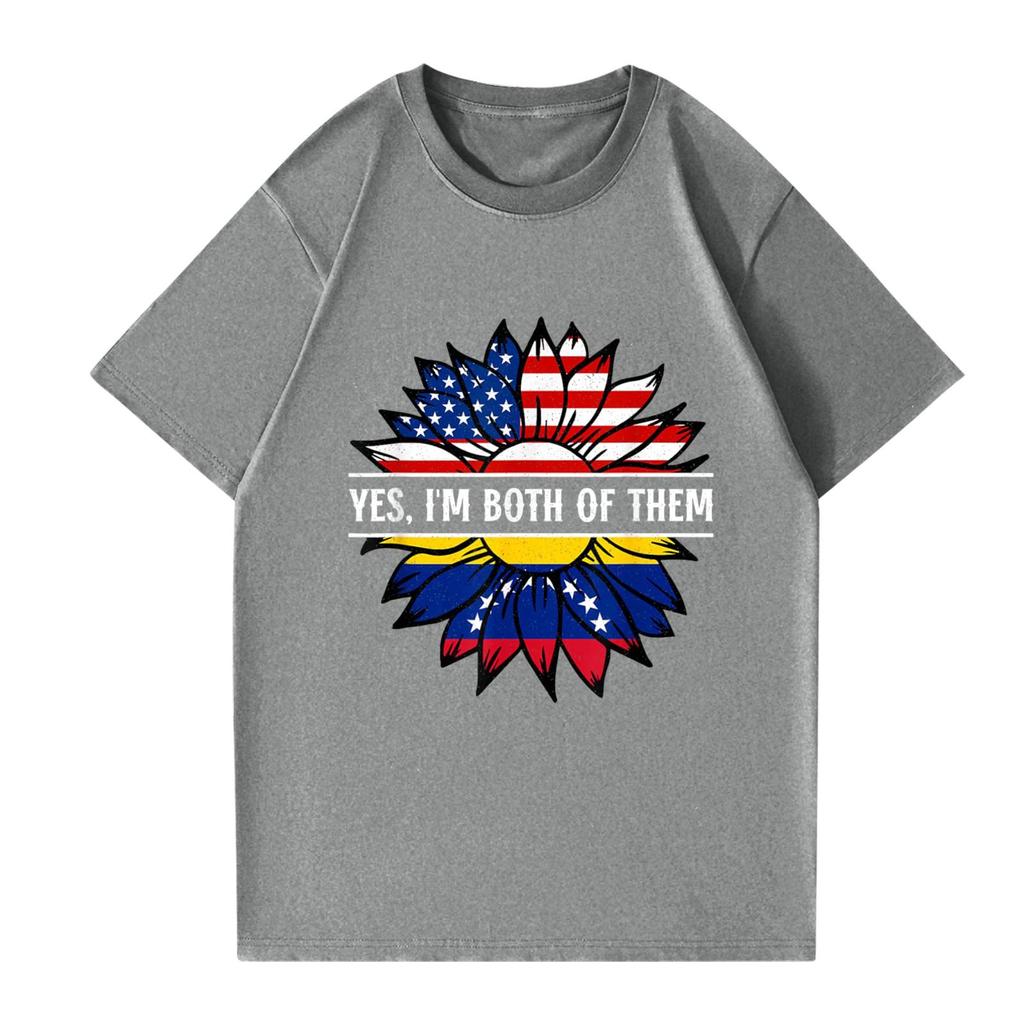 Modisches rundhalsiges lässiges bedrucktes kurzärmeliges T-Shirt Top für Damen und Herren