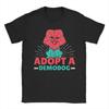 Mens TShirts Adopt A Demodog Dog Rescue Foster Pet Funny 100 Cotton Tee Shirt Short Sleeve  T Shirts Crewneck Clothing Gift