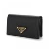 Prada Saffiano Triangle Logo Card Wallet 1mc122 Qhh F0002
