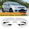 For Mitsubishi Pajero Sport 2009-2014 Car Sticker Rearview Side Mirror Cover Wing Cap Exterior Door Rear View Case Trim Chrome
