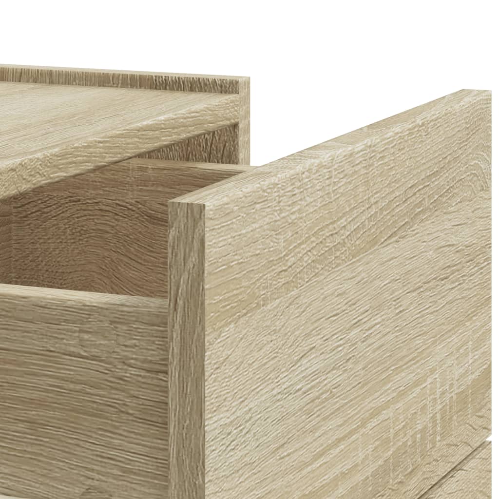 Wall Mounted Nightstand Sonoma Oak 45 X 30 X 35 Cm