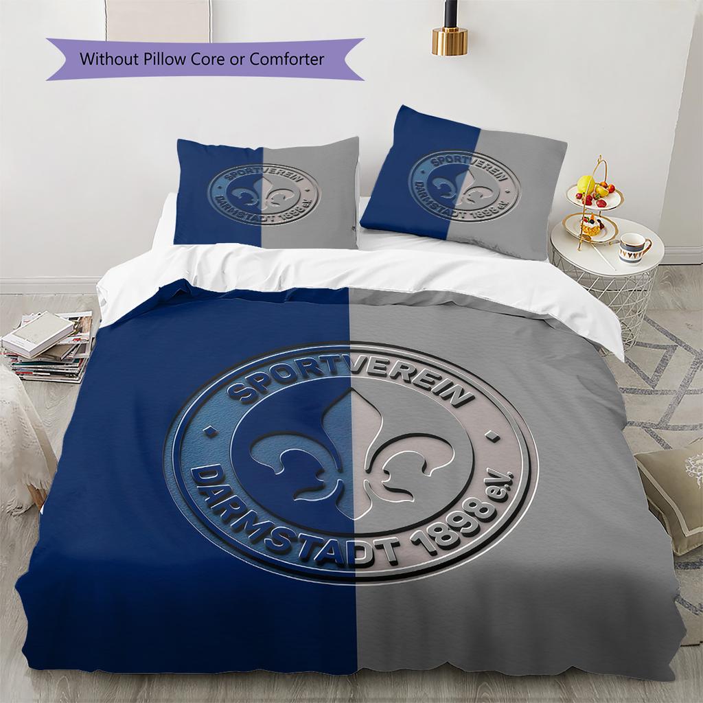 SV Darmstadt 98 Pattern Bedding Quilt Set Home Decoration Gift (1 * duvet cover + 2 * pillowcase without core)
