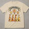 Cappadocia Turkey Shirt, Hot Air Balloon Vintage Travel Poster Tee, Turkey Souvenir Gift, Goreme Fairy Chimney Vacation Lover Gift Tee