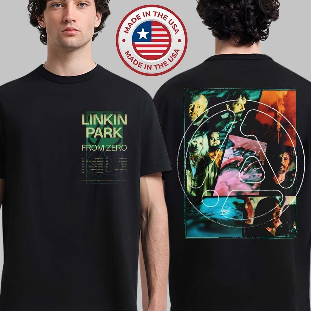Linkin Park From Zero Photo Collage Double Sided T-Shirt XXXXL