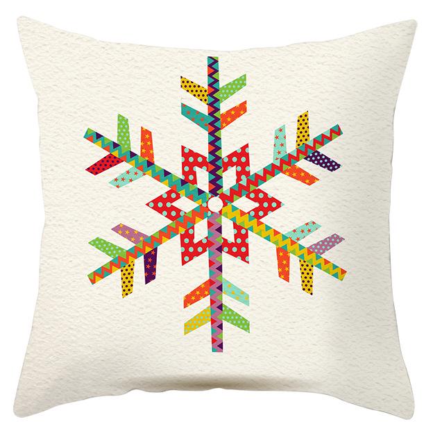 Рождественский лось снежинка персиковая кожа флис наволочка праздничный домашний декор автомобильная диванная наволочка