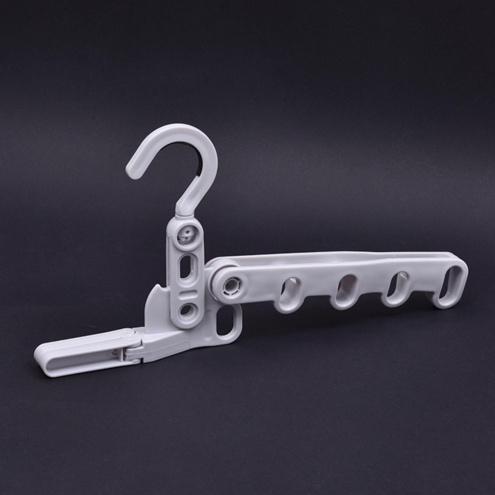 Folding Clothes Rack Hook Indoor Multi-function Wall-mounted Clothes Rack Wall-mounted Five-hole Drying Rack Clothes Drying One Size