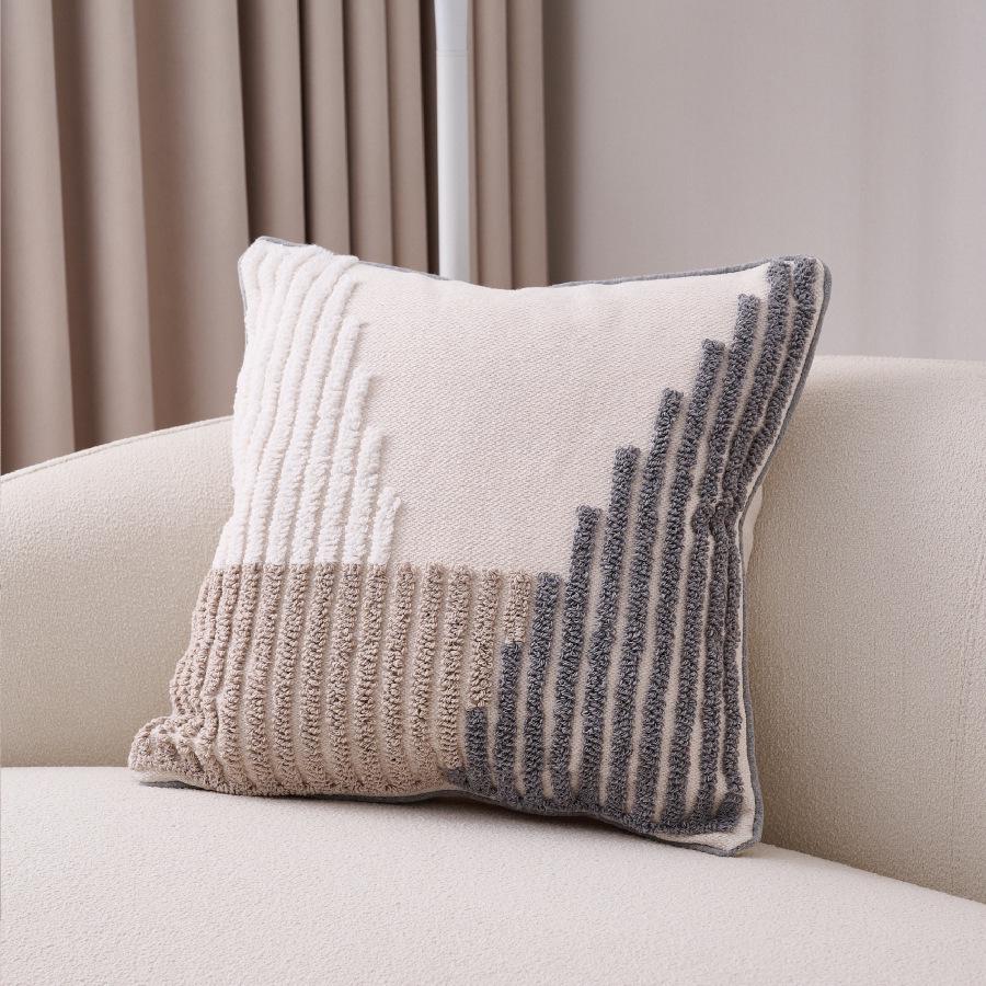 Bohemian Cotton Linen Throw Pillow with Tassels - Sofa & Bed Backrest Cushion Cover with Insert