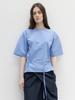RRACE Half-Sleeve Boat Neck Blouse_Blue