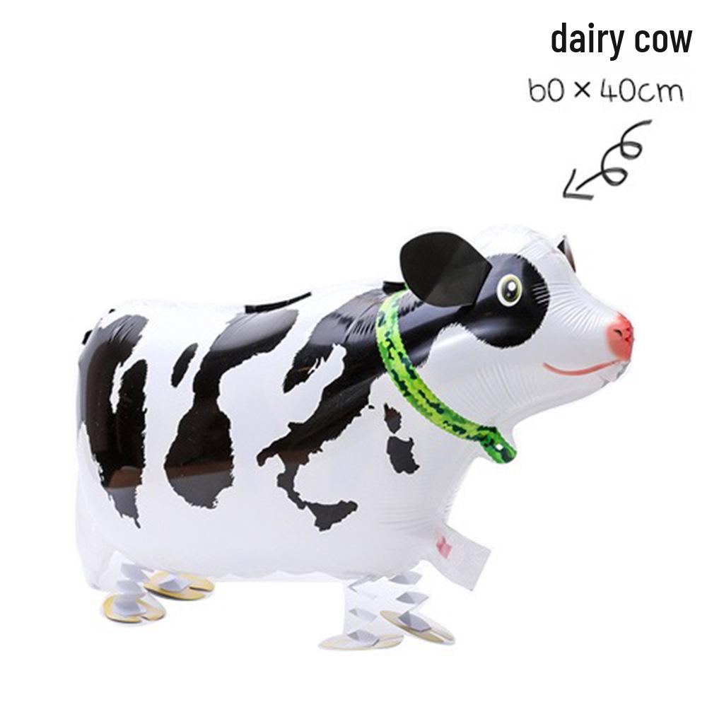 Cartoon Animal Walking Balloons: Duck & Pig for Birthday Decorations or Night Market Promotions
