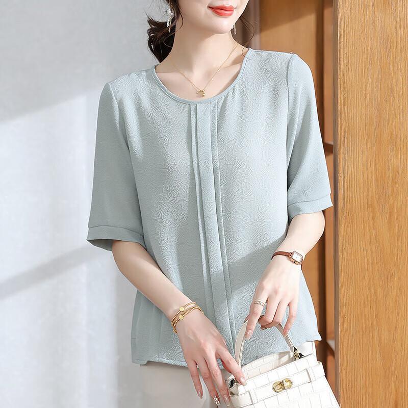 XUEXI Elegant Summer Chiffon Blouse 4XL