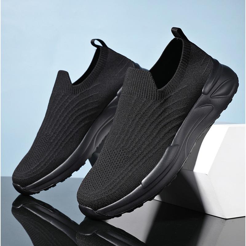 

Spot large size one-pedal men s flying woven shoes, light, comfortable and breathable sports shoes, personalized, trendy casual shoes 47